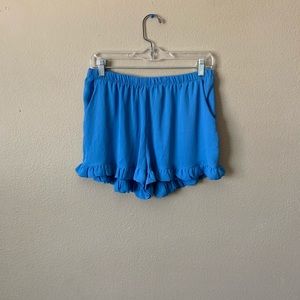 Tyche Flowy Blue Shorts with Pockets O/S